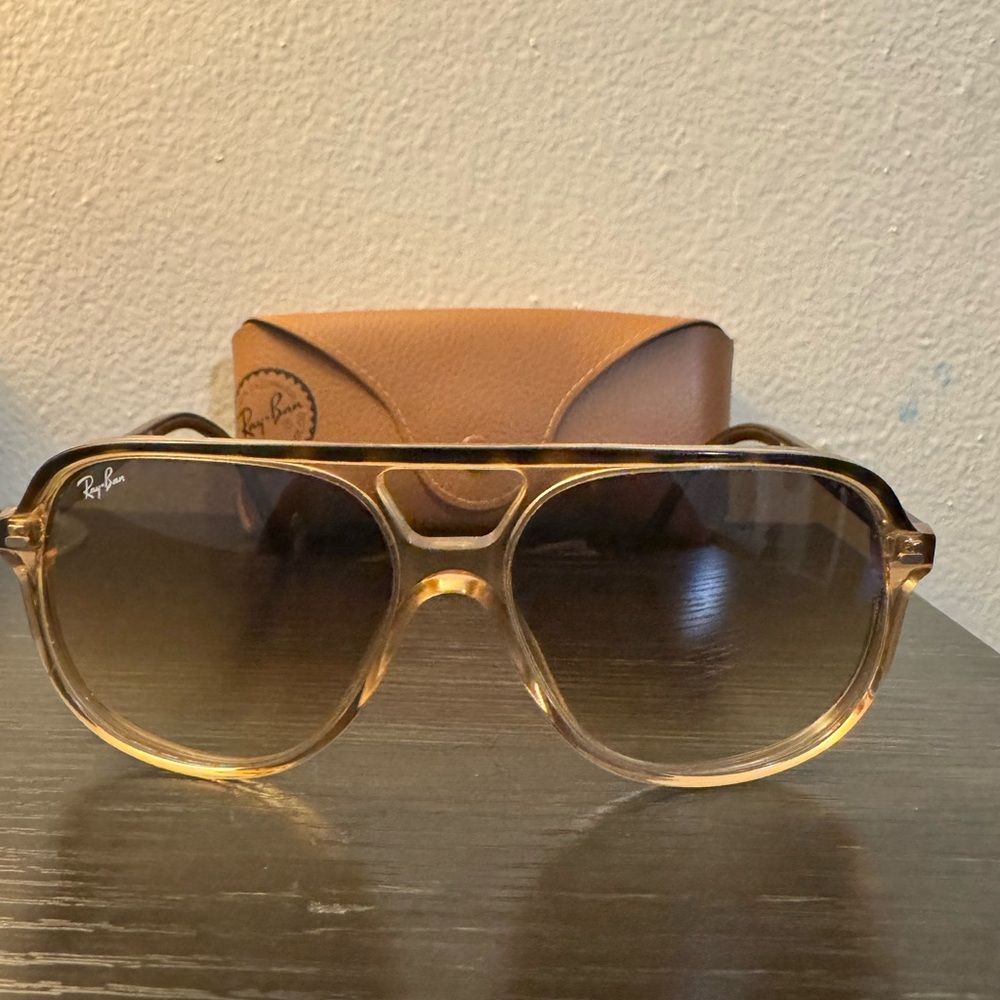 Ray-Ban Tan Aviator Sunglasses
